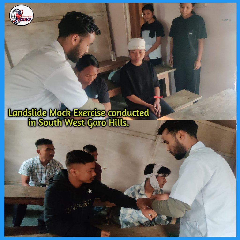 Multi-State Level Earthquake and Landslide Mock Exercise Conducted in South West Garo Hills