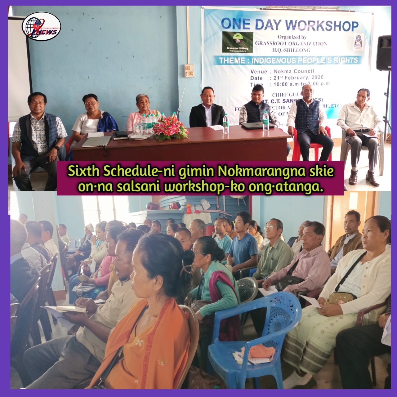 Shillong-ni Grassroot Organisation Nokmarangna skie on·na salsani workshop-ko Tura-o ong·ata