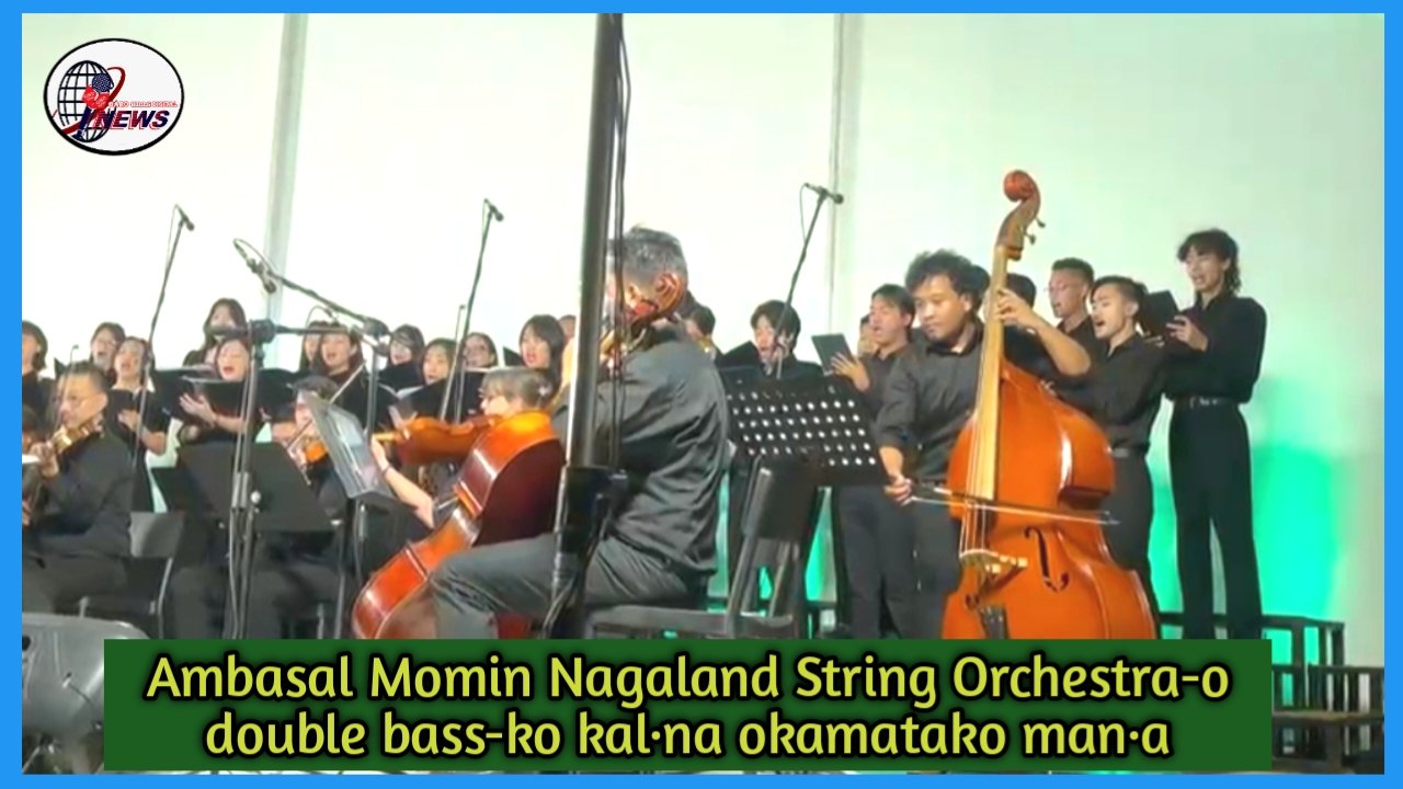 Tura-ni Ambasal Momin Nagaland String Orchestra baksa double bass-ko kal·anggen