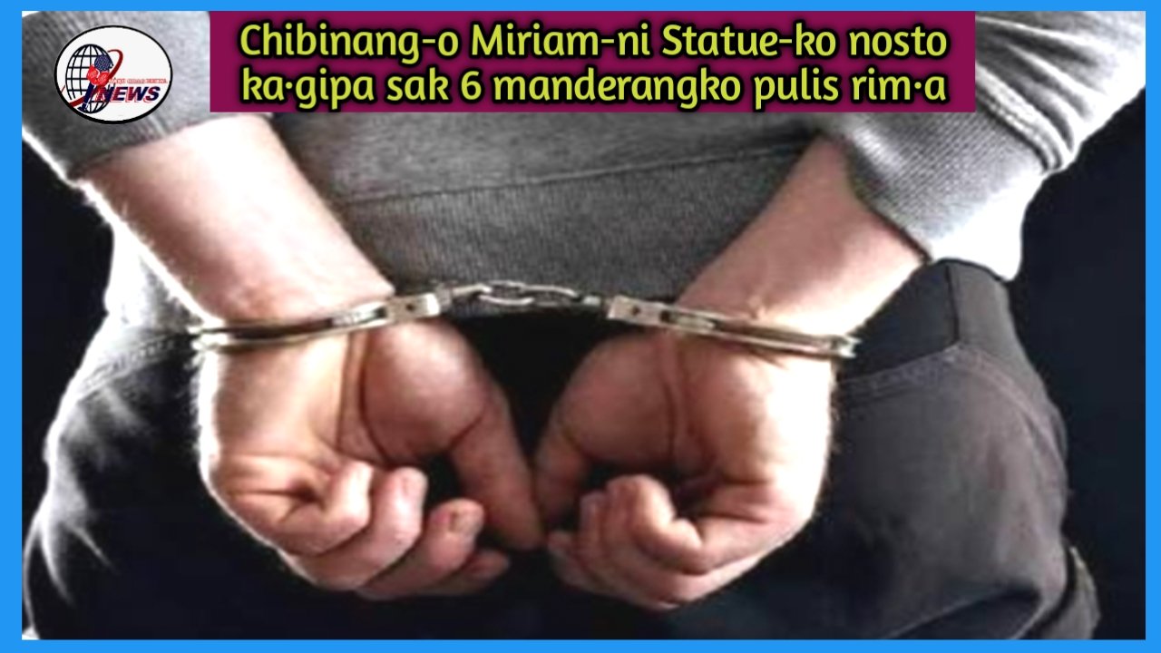Chibinang bajaro donggipa Miriam-ni Statue-ko nosto ka·e galanina sak 6 manderangko pulisrang rim·a