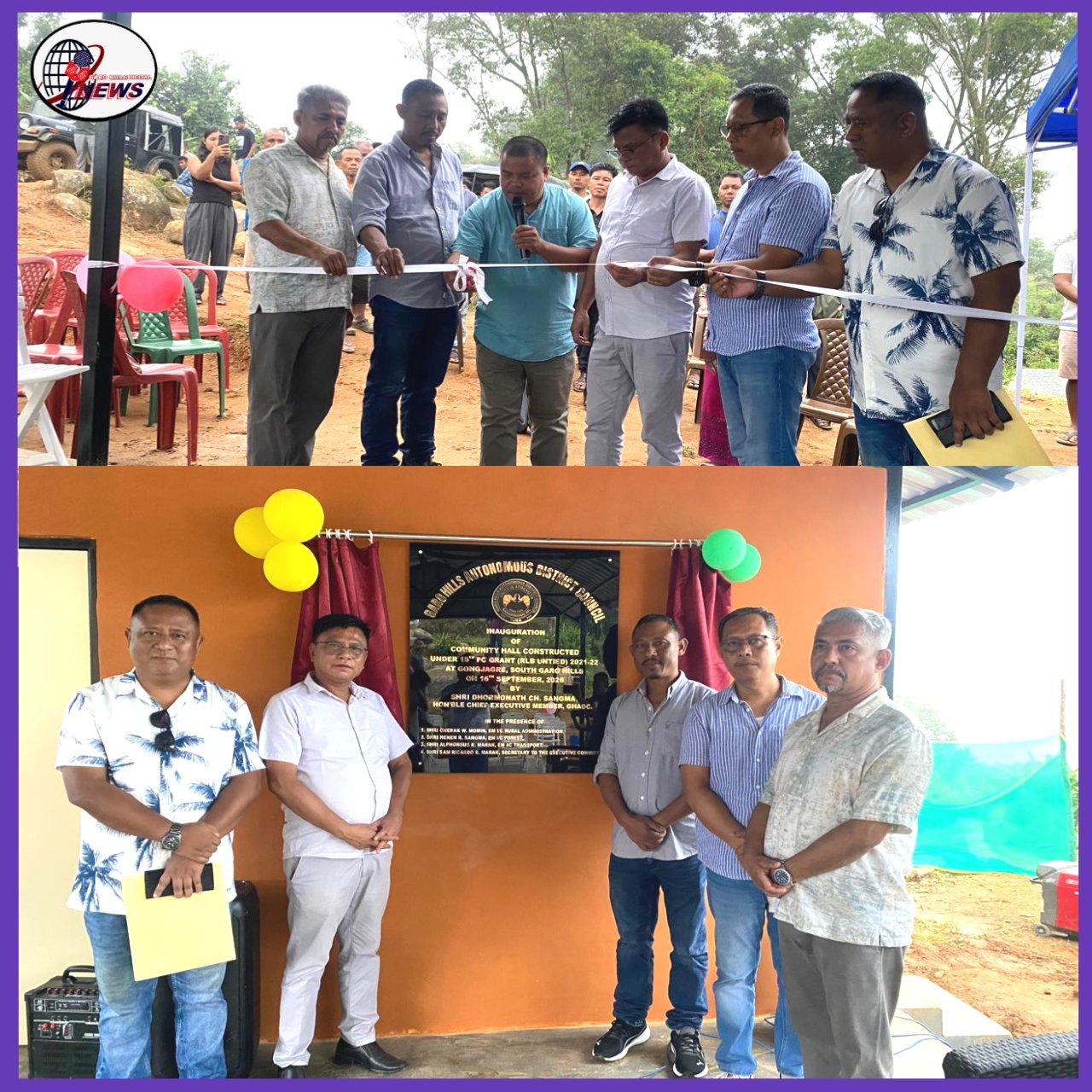 South Garo Hills-ni Gongjagre Community Hall-ko GHADC-ni CEM nokdonggae on·a