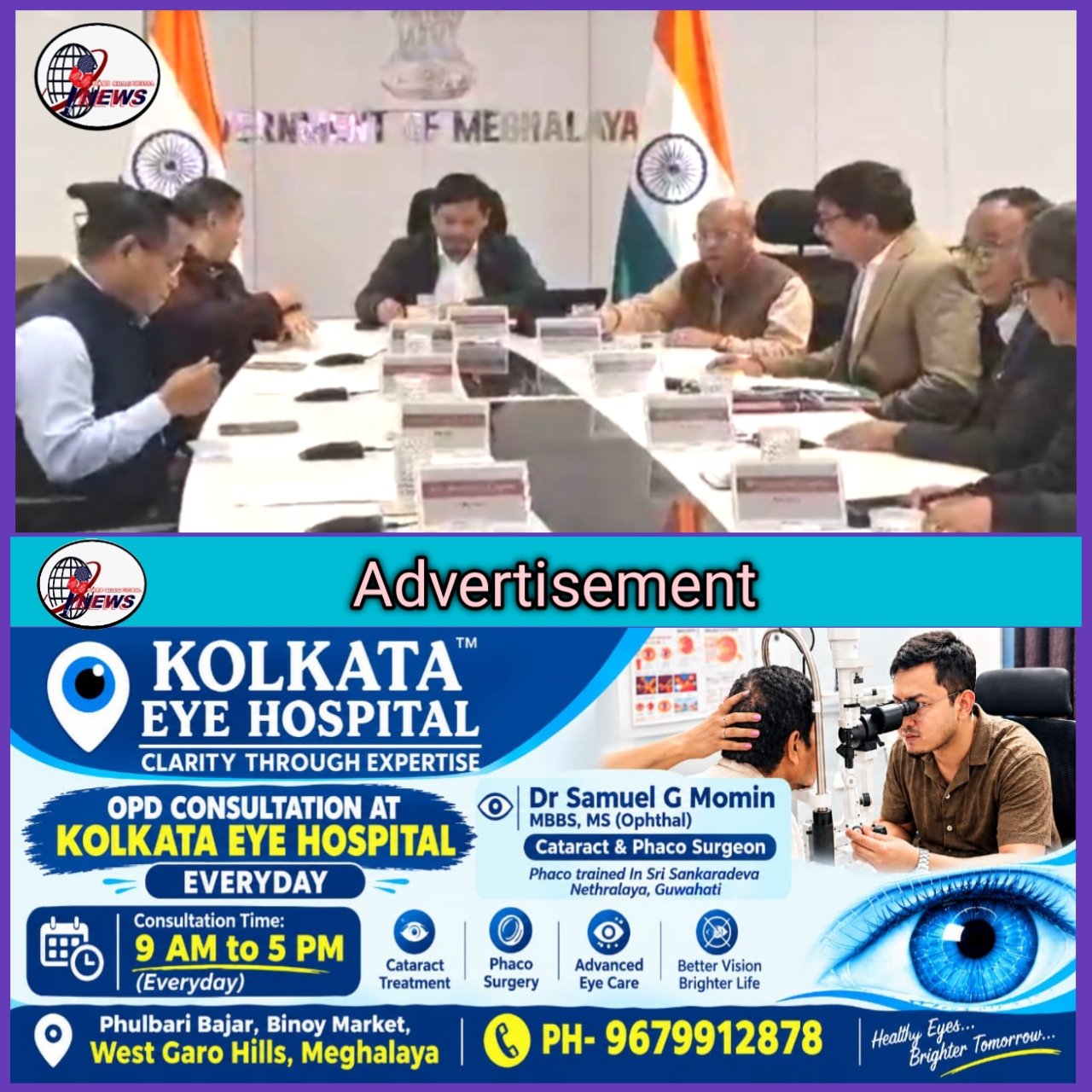 Meghalaya Cabinet GHADC-ni election-ko ja 6-na ra·dodapattaia