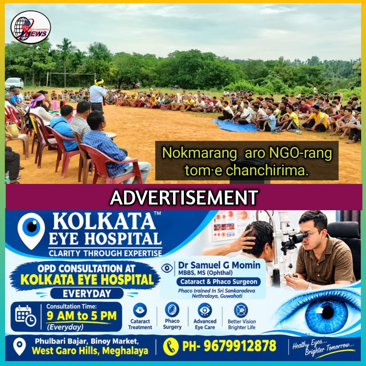 A·chikrangni a·arangko rorirang ra·sekdraani bidingo Nokmarang, NGO-rang tom·e chanchirima